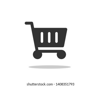 shopping cart icon vector isolated on white background