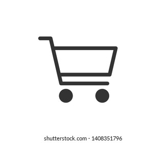 shopping cart icon vector isolated on white background