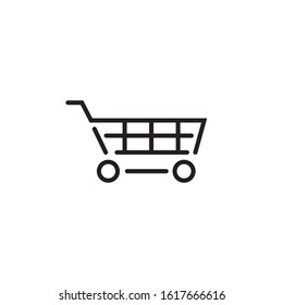 shopping cart icon vector isolated on white background