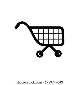 icono del carro de la compra vector aislado en fondo blanco