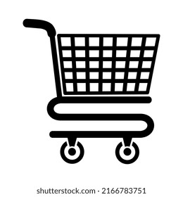 Shopping cart icon vector, isolated on a white background