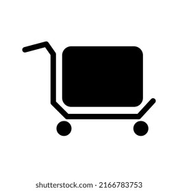 Vector de icono del carro de la compra, aislado en fondo blanco