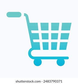 Shopping Cart Icon, Shopping Vector Icon. Isolated Gradient Vector Icon.