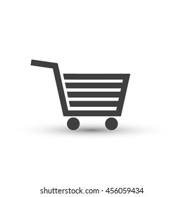 shopping cart icon vector isolated on white background