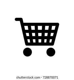 shopping cart icon vector isolated on white background