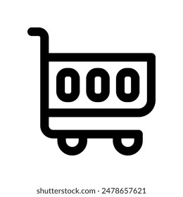 shopping cart icon. vector line icon for your website, mobile, presentation, and logo design.