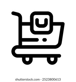shopping cart icon. vector line icon for your website, mobile, presentation, and logo design.