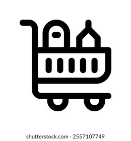 shopping cart icon. vector line icon for your website, mobile, presentation, and logo design.