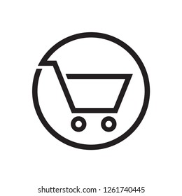 shopping cart icon vector logo template 