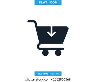 Shopping Cart Icon Vector Logo Design Template