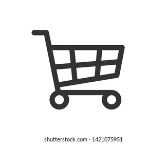 shopping cart icon vector logo for store