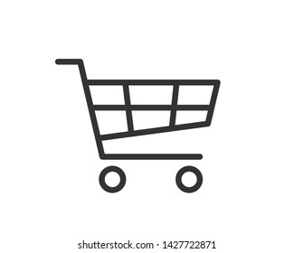 shopping cart icon vector logo template for market