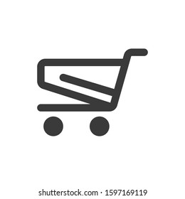 Shopping cart icon vector logo symbol illustration EPS 10