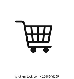 Logo-Vorlage für Shopping-Karren-Symbol-Vektorillustration im trendigen, flachen Stil 