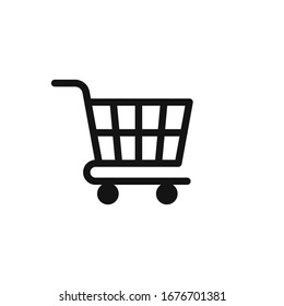 shopping cart icon vector logo template in trendy flat style