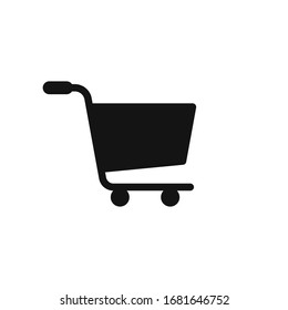 shopping cart icon vector logo template in trendy flat style