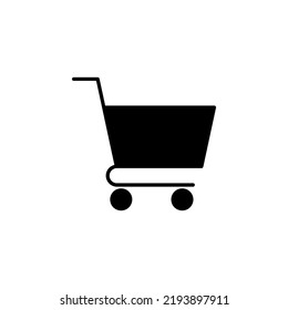 Shopping cart icon vector logo template isolated on white background.