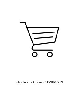 Shopping cart icon vector logo template isolated on white background.
