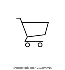 Plantilla de logotipo vectorial de icono del carro de la compra aislado en fondo blanco.