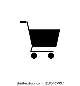 Shopping cart icon vector logo template isolated on white background.