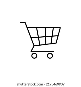 Shopping cart icon vector logo template isolated on white background.