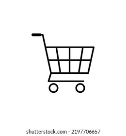 Shopping cart icon vector logo template isolated on white background.