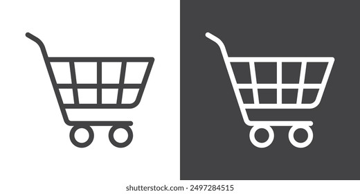 Shopping cart icon vector logo set collection for web app ui