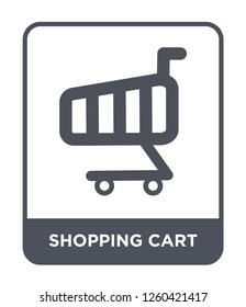 shopping cart icon vector on white background, shopping cart trendy filled icons from Education collection, shopping cart simple element illustration