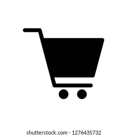 shopping cart icon, vector on white background editable eps10