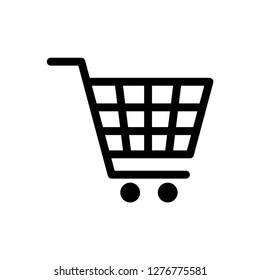 shopping cart icon, vector on white background editable eps10