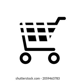 Shopping Cart Icon vector icon on a white background