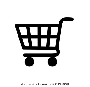 shopping cart icon vector on white background. trolley icon