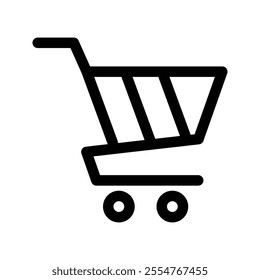 Shopping Cart icon vector. Online Shopping Icon. Digital Marketplace Symbol. Shopping trolley and grocery basket vector. E-commerce Icon Design, Retail, Basket, Cart Illustration, Buy Now Icon vector