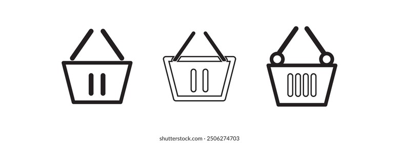 Conjunto de Vector de icono de Carrito de compras .