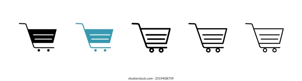 Ícone do carrinho de compras ícone do vetor definido. EPS 10