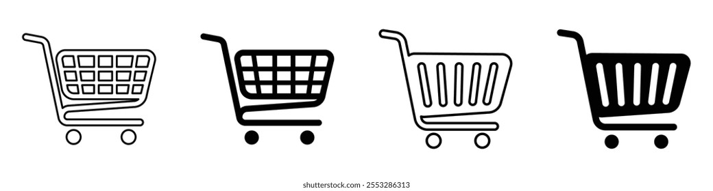 shopping cart icon vector set. EPS10