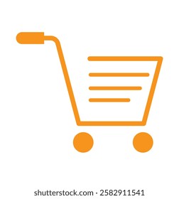 Shopping cart icon vector set. Retail supermarket trolley symbol. Simple grocery basket line icon set. Online purchase or buy cart sign. Add to cart symbol.