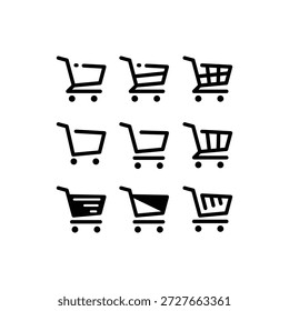Conjunto de Vector de icono de Carrito de compras