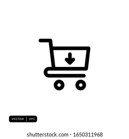 Shopping Cart Icon Vector - Sign or Symbol