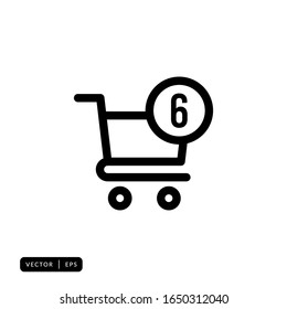 Shopping Cart Icon Vector - Sign or Symbol