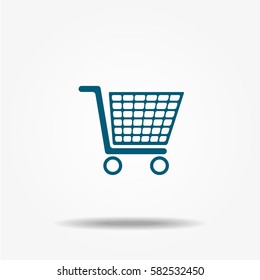 Shopping cart icon, vector sign.