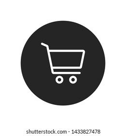 Shopping cart icon vector. Simple shopping cart sign in modern design style for web site and mobile app. EPS10
