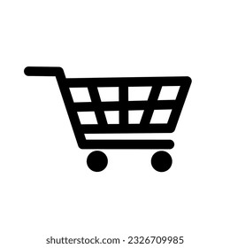 shopping cart icon vector with simple design