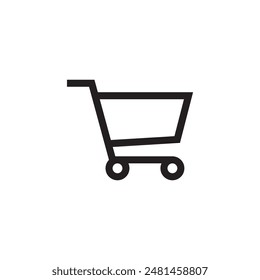 Shopping cart icon vector. Simple cart sign