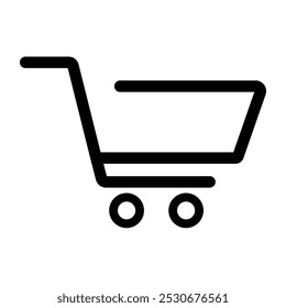 Shopping cart icon vector. Simple cart sign.