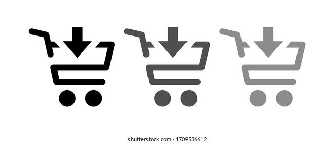 Shopping cart icon vector stock vector illustration flat design.