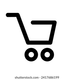 Shopping cart icon vector. Supermarket illustration sign. Shopping symbol or logo.