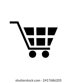 Shopping cart icon vector. Supermarket illustration sign. Shopping symbol or logo.