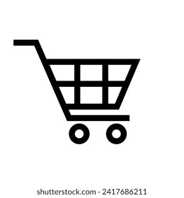 Shopping cart icon vector. Supermarket illustration sign. Shopping symbol or logo.