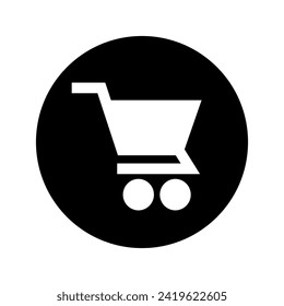 Shopping cart icon vector. Supermarket illustration sign. Shopping symbol or logo.